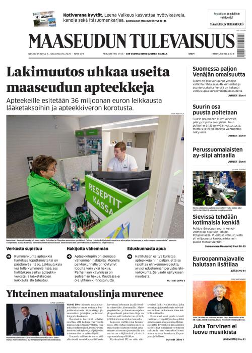 Maaseudun Tulevaisuus 3.12.2025