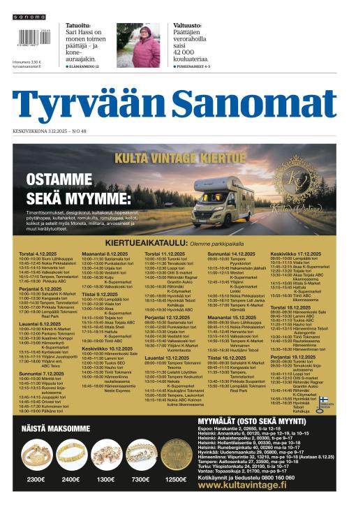 Tyrvään Sanomat 3.12.2025