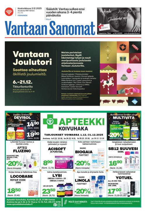 Vantaan Sanomat (Itä) 3.12.2025