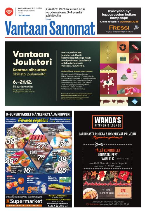 Vantaan Sanomat (Länsi) 3.12.2025