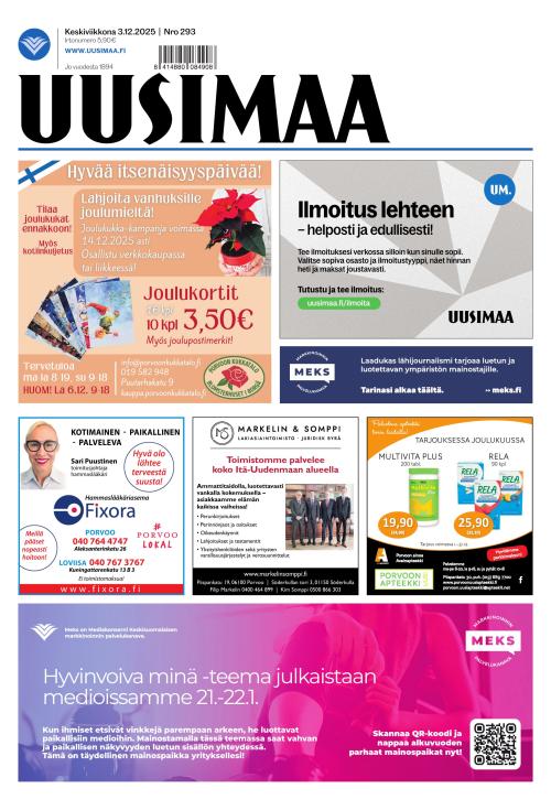 Uusimaa 3.12.2025