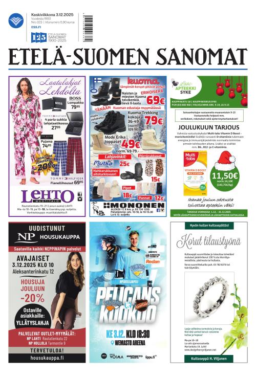 Etelä-Suomen Sanomat 3.12.2025
