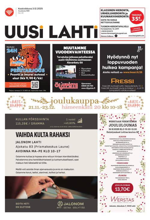Uusi Lahti 3.12.2025