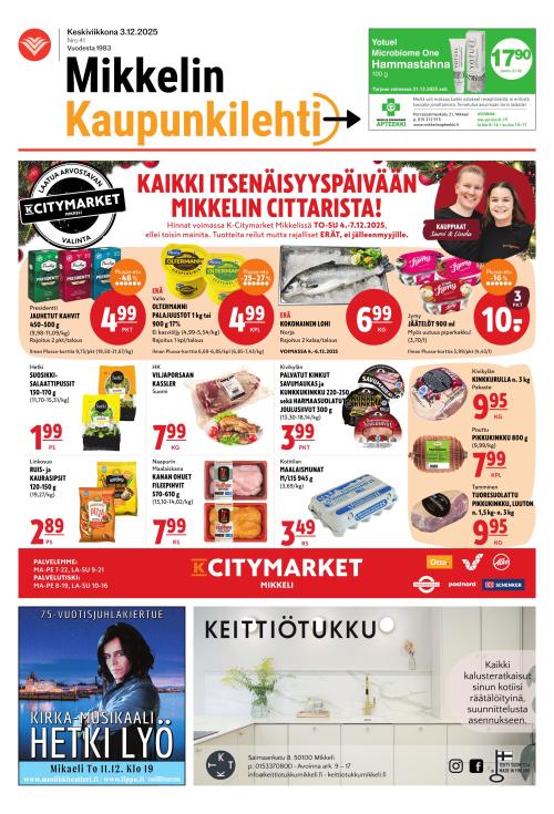 Mikkelin kaupunkilehti 3.12.2025