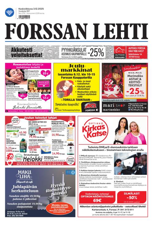 Forssan Lehti 3.12.2025