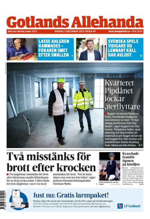 Gotlands Allehanda 3.12.2025