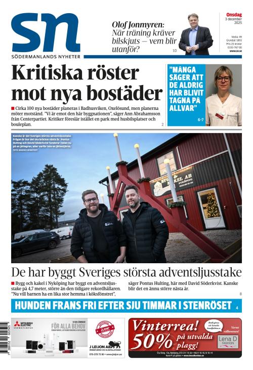 Södermanlands Nyheter 3.12.2025
