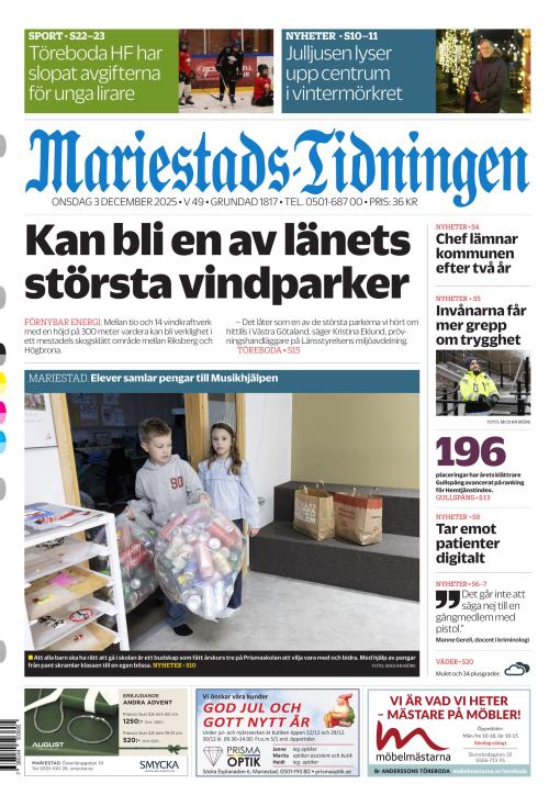 Mariestads-Tidningen 3.12.2025