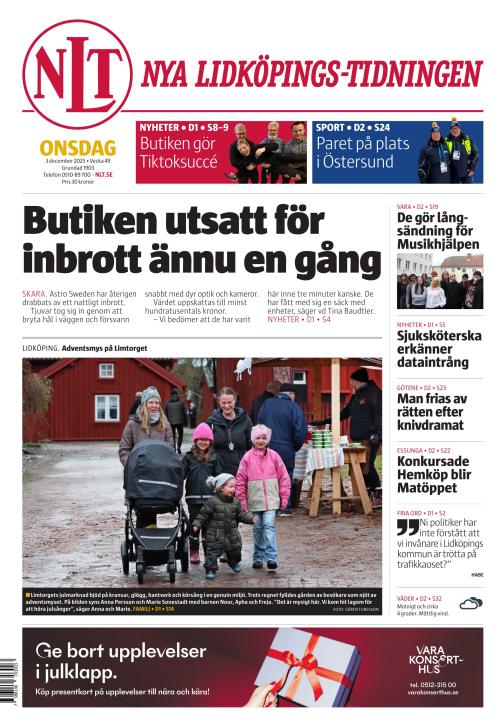 Nya Lidköpings-Tidningen 3.12.2025