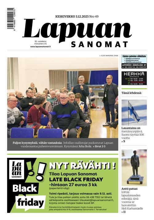 Lapuan Sanomat 3.12.2025