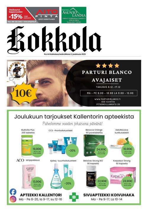 Kokkola-lehti 3.12.2025