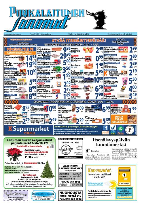 Punkalaitumen Sanomat 4.12.2025