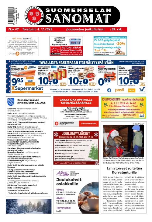 Suomenselän Sanomat 4.12.2025