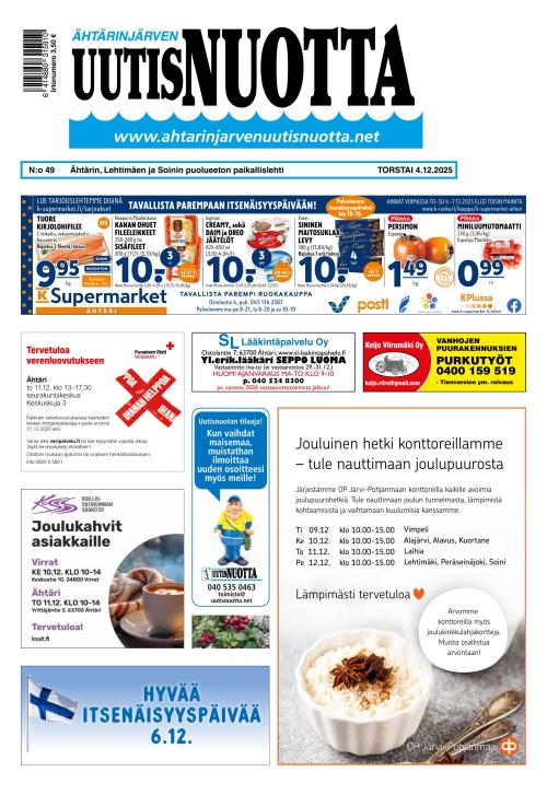 Ähtärinjärven Uutisnuotta 4.12.2025