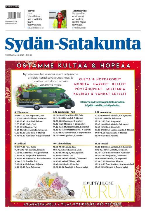 Sydän-Satakunta ja Jokilaakso 4.12.2025