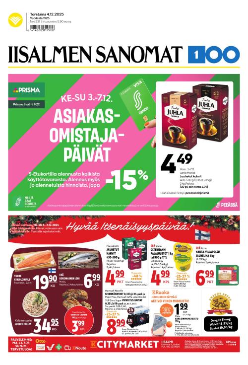 Iisalmen Sanomat 4.12.2025