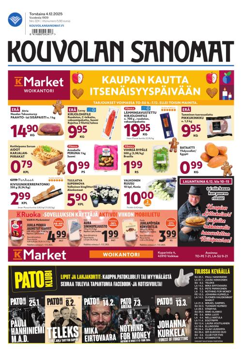 Kouvolan Sanomat 4.12.2025