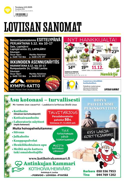 Loviisan Sanomat 4.12.2025