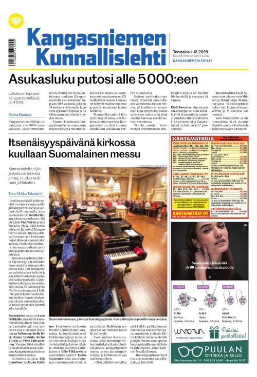 Kangasniemen kunnallislehti 4.12.2025