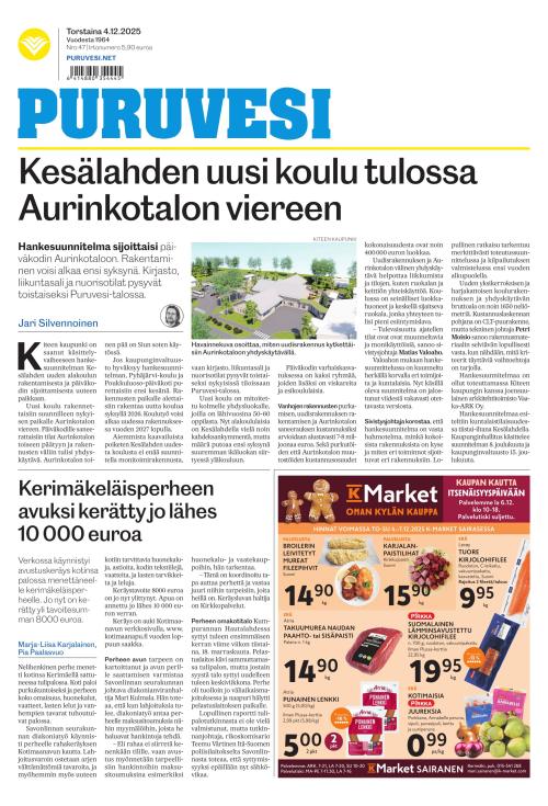 Puruvesi-lehti 4.12.2025