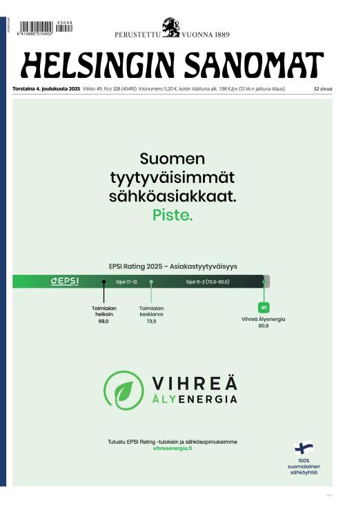 Helsingin Sanomat 4.12.2025