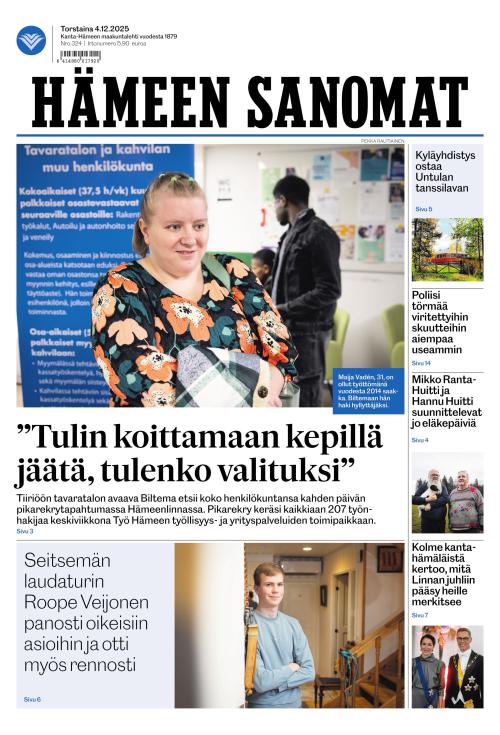 Hämeen Sanomat 4.12.2025