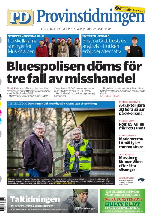 Provinstidningen Dalsland 4.12.2025