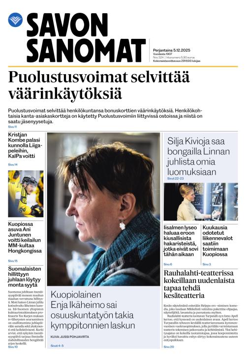 Savon Sanomat 5.12.2025