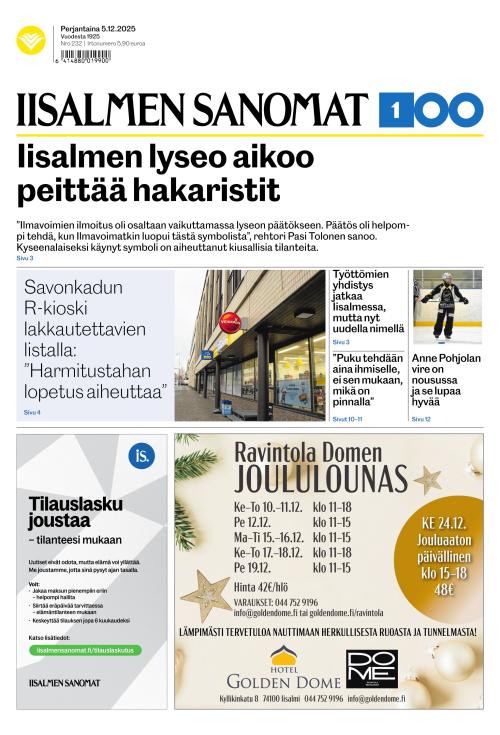 Iisalmen Sanomat 5.12.2025