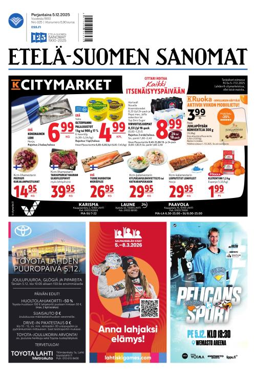 Etelä-Suomen Sanomat 5.12.2025