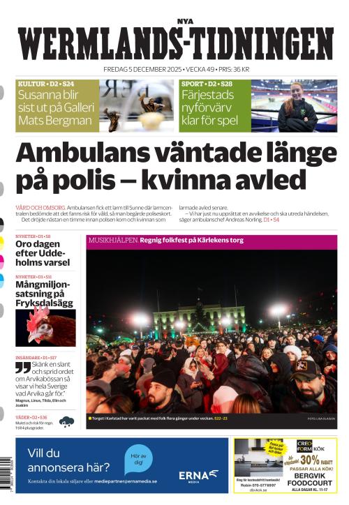 Nya Wermlands-Tidningen 5.12.2025