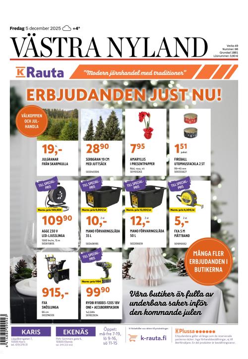 Västra Nyland 5.12.2025