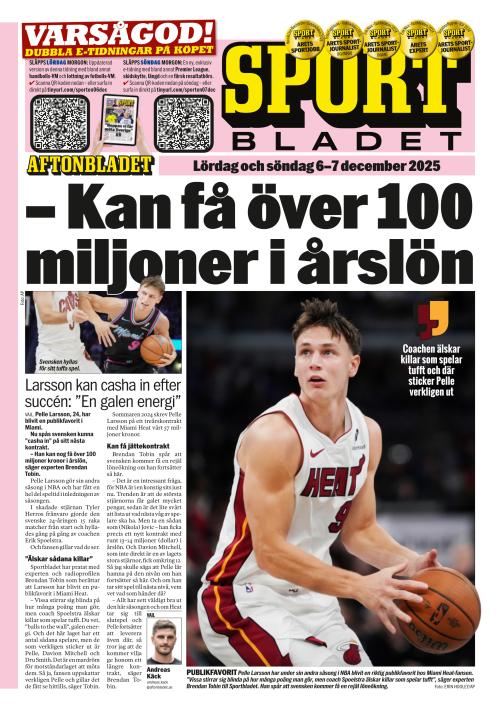 Aftonbladet Sportbladet 6.12.2025