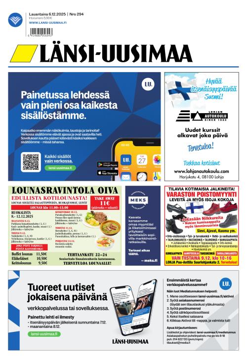 Länsi-Uusimaa 6.12.2025
