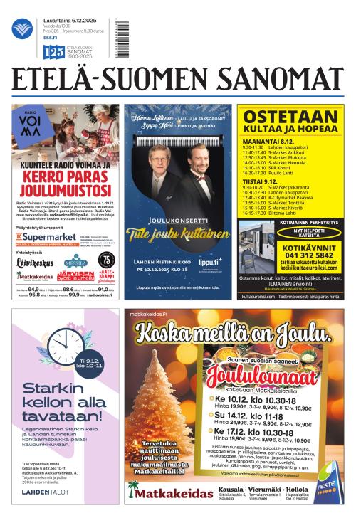 Etelä-Suomen Sanomat 6.12.2025