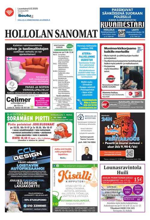 Hollolan Sanomat 6.12.2025