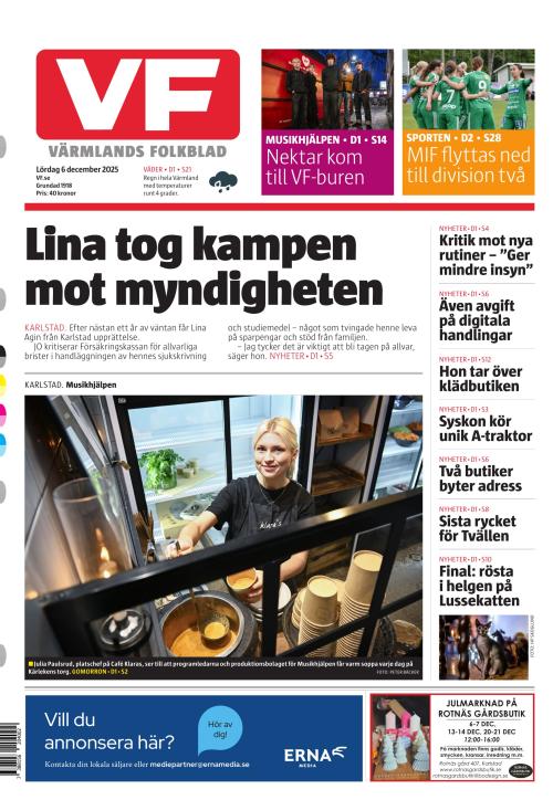 Värmlands Folkblad 6.12.2025