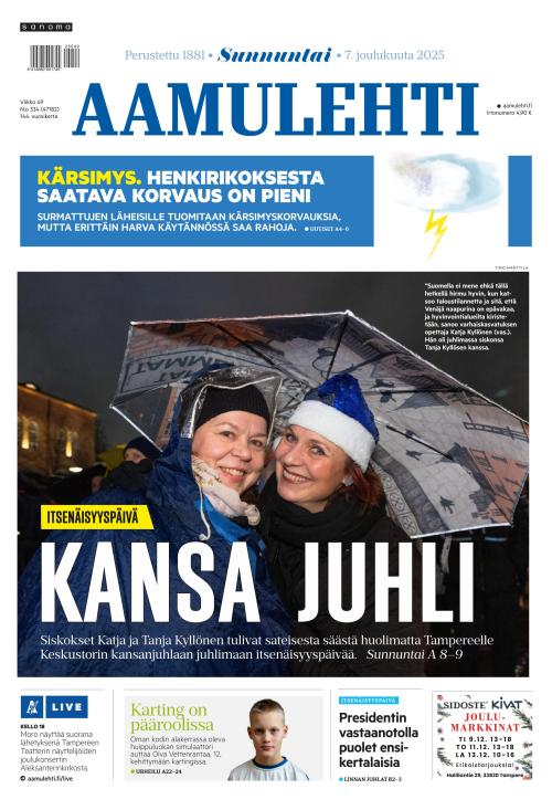Aamulehti 7.12.2025