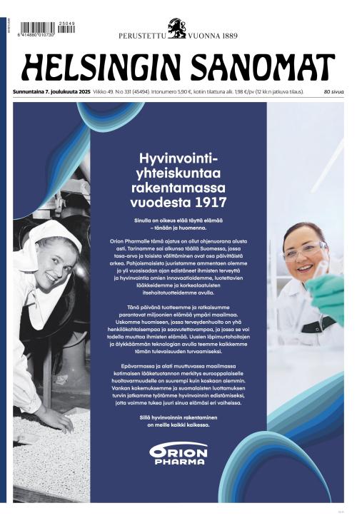 Helsingin Sanomat 7.12.2025