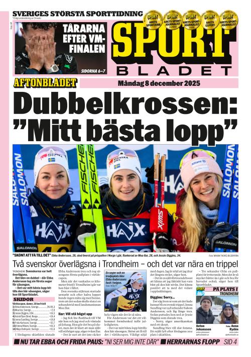 Aftonbladet Sportbladet 8.12.2025