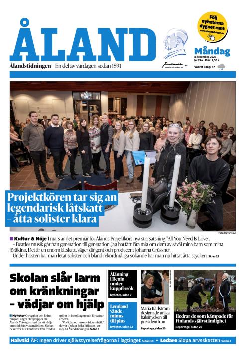 Ålandstidningen 8.12.2025