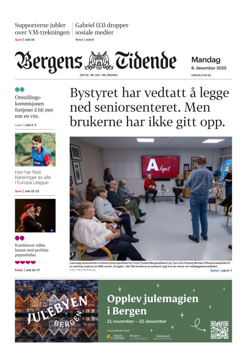 Bergens Tidende (NO) 8.12.2025