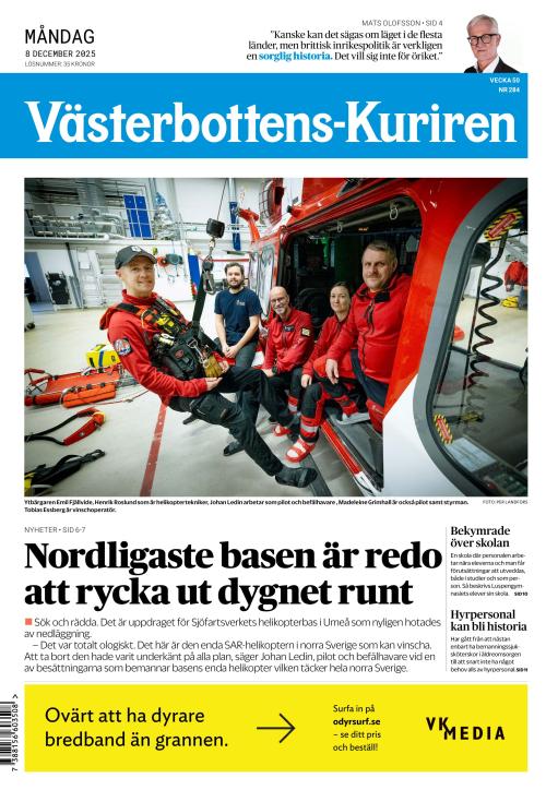 Västerbottens-Kuriren (SE) 8.12.2025