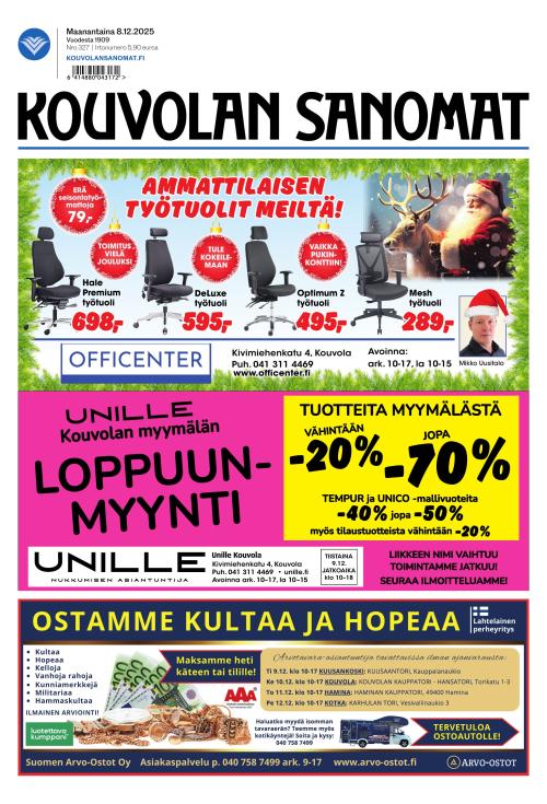 Kouvolan Sanomat 8.12.2025