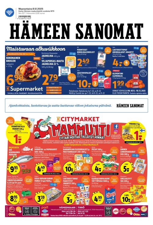 Hämeen Sanomat 8.12.2025