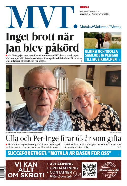 Motala Vadstena Tidning 8.12.2025