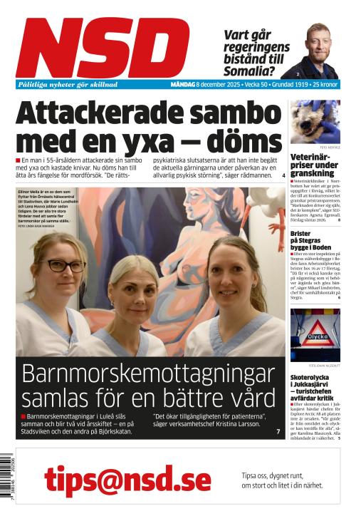 Norrländska Socialdemokraten 8.12.2025