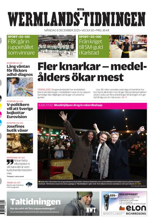 Nya Wermlands-Tidningen 8.12.2025