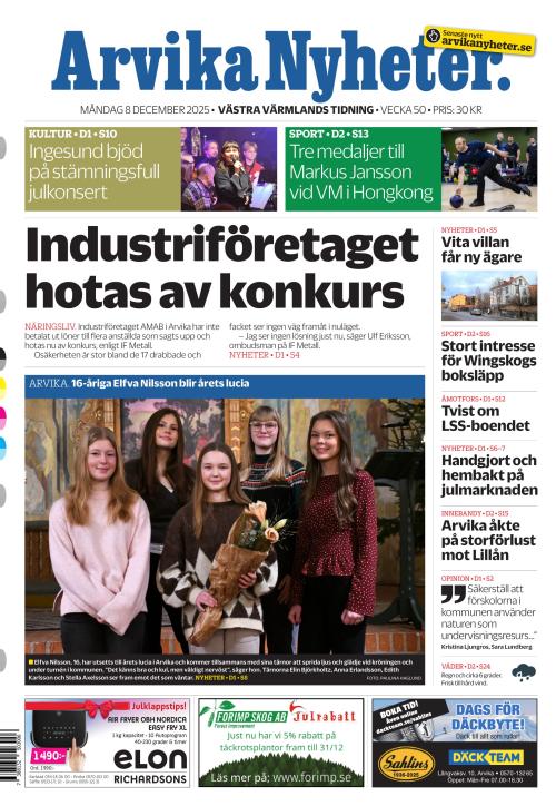 Arvika Nyheter 8.12.2025