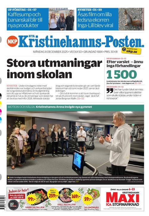 Nya Kristinehamns-Posten 8.12.2025